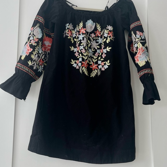 Free people dress with embroidery, off the shoulder size xs - Picture 2 of 3